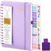 NEYSA Diary 2026 2027 Week to View A5, 18 Months -Jan2026 - June 2027 Weekly & Monthly Planner with Self-adhesive pen loop and diary stickers,Spiral