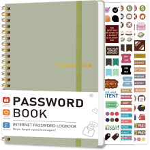 KAICN Password Keeper Book for Senior, Password Book - 5.9" X 8.8",Internet Address and Password Logbook, Password Notebook Organizer for Website