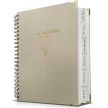 WeddingGiftsWedding Wedding Planner Book and Organizer for Bride - Elegant Linen Cover Wedding Planning Binder with Checklists,Pockets &