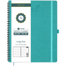 BEZEND Month to View Diary 2026-2027 with Notes (Jan 26 - Dec 27), Monthly Planner 28.5 x 22.5cm - 120 GSM Thick Paper, 2 Year Spiral Calendar with