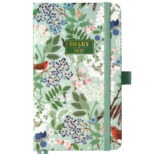 FULLVINTAGE 2026-2027 Pocket Diary - A6 Diary 2026-2027 Week to View, August 2026 - July 2027, Pocket Diary 2026-2027 with Pen Loop, Back Pocket, Hard