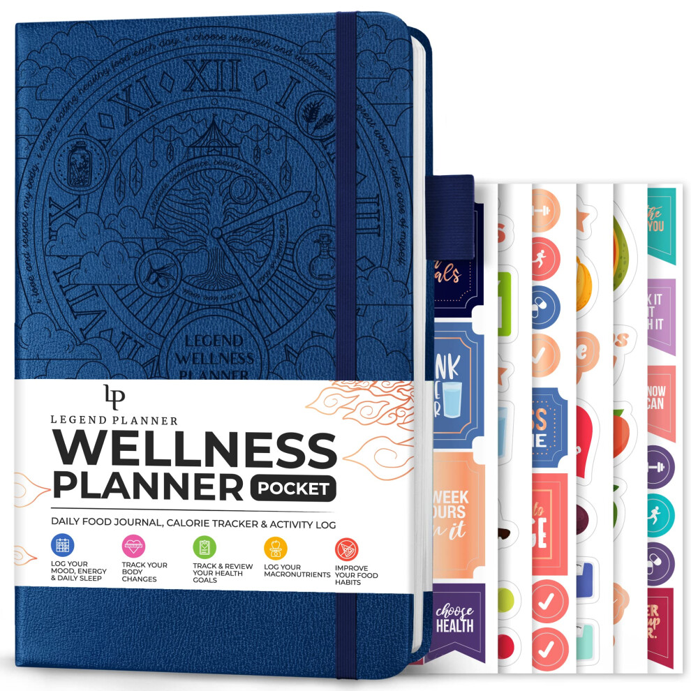 Photos - Other Office Equipment Legend Wellness Planner & Food Journal Pocket ? Daily Health Journal with Exercise & Weight Loss Tracker ? Nutrition Diary, 