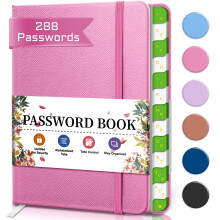 BLESWIN Password Book ? Small Alphabetical Password Keeper with Tabs, Hardcover Notebook & Organizer for Internet Website Address Login, Perfect