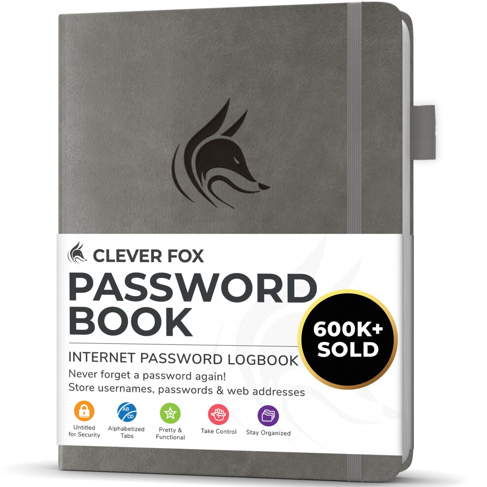Photos - Other Furniture Clever Fox Password Book with alphabetical tabs. Internet Address Organizer Logbook. Small Pocket Password Keeper for Websit