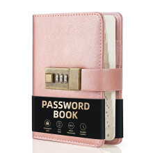 WEMATE Password Book with Lock, Password Book with Alphabetical Tabs 600+ Password Space,Password Organizer Logbook with Lock, Password Keeper for