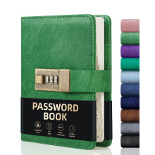 WEMATE Password Book with Lock, Password Book with Alphabetical Tabs 600+ Password Spaces, Password Logbook with Lock, Password Keeper for Computer