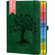 ZXHQ Password Book with Colorful Alphabetical Tabs, 8.4" x 5.8" Hardcover Password Keeper Organizer for Managing Internet Website Addresses and Logins
