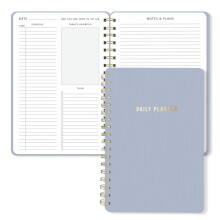 Sweetzer & Orange Daily Planner Notebook ? Undated Two-Page Daily Layout with Hourly Schedule, To-Do List, Priorities, and Notes ? 6.5" x 9.5" Spiral