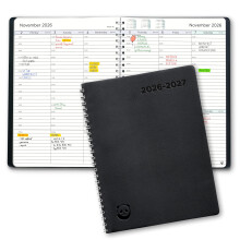 Academic Diary 2026-2027 by Smart Panda - A5 Diary, Week to View - Softcover, 30 Minute Intervals Teacher Planner, Mid Year Work and Appointment