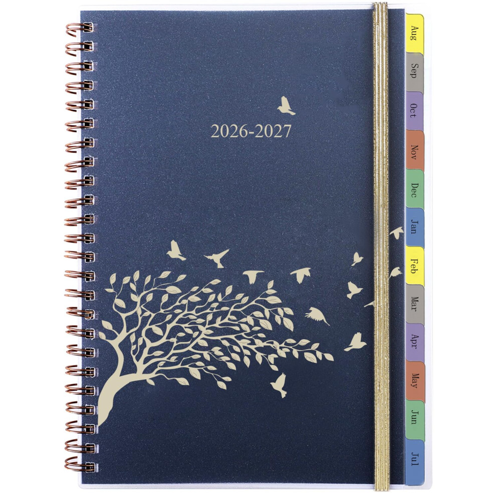 Photos - Notebook Academic Diary -2027 Week to View A5, Weekly Monthly Planner with Tabs, Notes,Contact, Back Pocket, Spiral Bound, 1 Week 2026