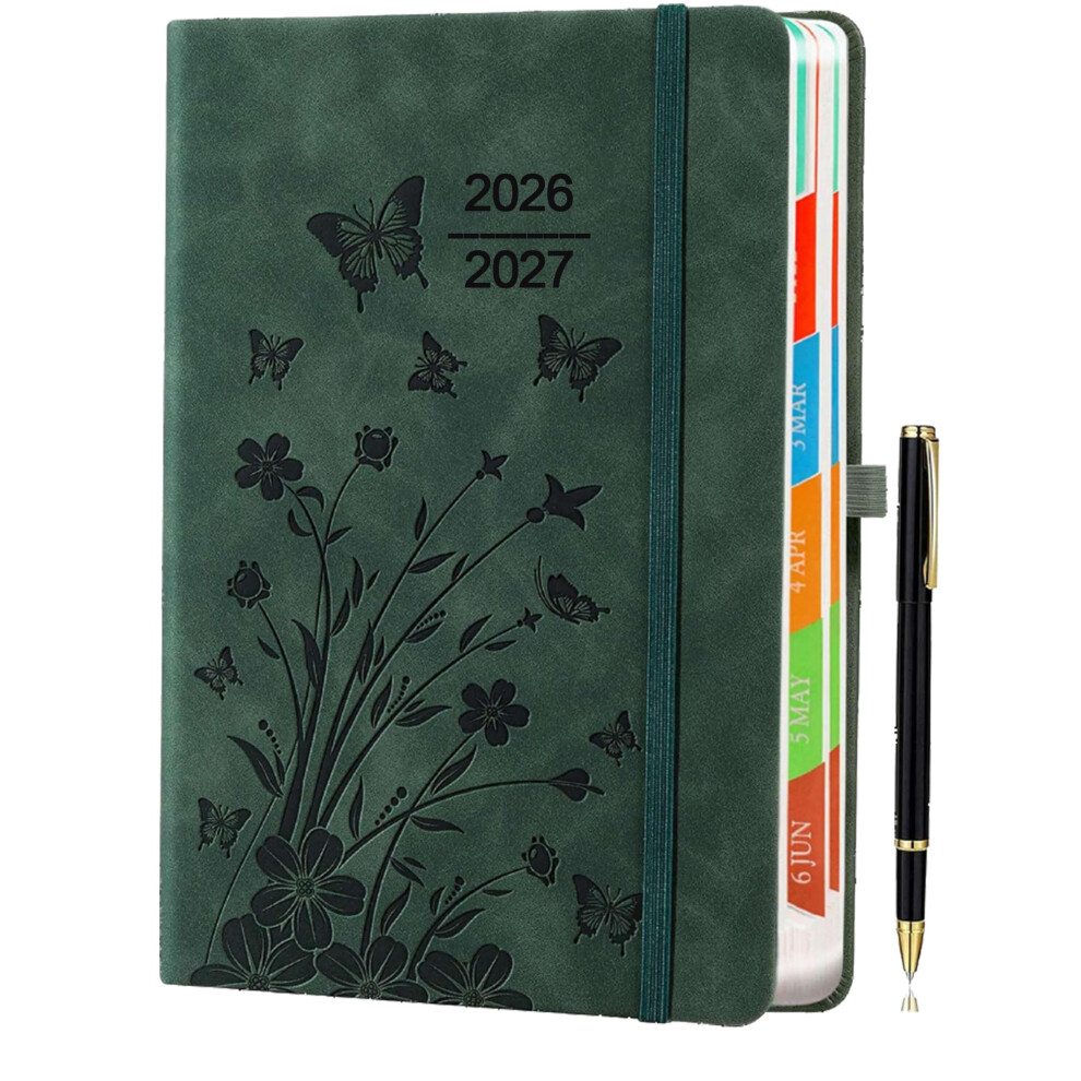 Photos - Other Office Equipment Academic Diary ?2027 A5 Day to Page ? SeaGreen Hardback Planner with Pen Holder, 100 gsm Paper & Ribbon Bookmarks ? Acad 2026