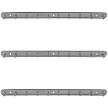 3pcs 24 inch Long Wall Mount Stainless Steel 10 Hangers Hook for Towl Bag Clothes