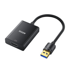 biaze ZH160 USB to HDMI Adapter, 1080P@60Hz HDR for Laptop/PC/TV/Monitor/Projector, Plug and Play, HD Audio Video Transfer, Compatible with Windows/M