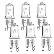 VINBE 40W G9 Halogen Light Bulb Two Prong Looped Pins for Cabinet Lights, Landscape Lights, Desk and Floor Lamps, Wall Sconces, Dimmable, 230V, Warm