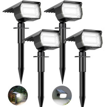 btfarm 4 Pack Solar Lights Outdoor Garden, 72 LED Solar Spot Lights 3 Modes IP65 Waterproof Garden Uplighters Solar Powered, Auto ON/Off Spotlight fo