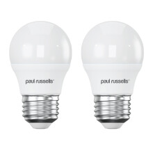 paul russells LED Light Edison Screw E27, 40w Equivalent, 4.9W 470 Lumens LED Bulbs, 2700K Bright Warm White, Mini Globe Frosted G45 ES Golf Ball Ene