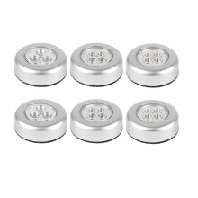 DtgEcd 6 PCS Stick On Lights, Push Lights, Stick On Wall Lights, Stick On Spot Light,Battery Powered Stick On Lights for Cabinets,Utility Rooms, Cord