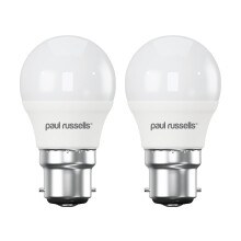 paul russells LED Light Bayonet Cap B22, 60w Equivalent, 6.5W 806LM LED Bulbs, 6500K Bright Daylight, Mini Globe Frosted G45 BC Golf Ball Energy Savi