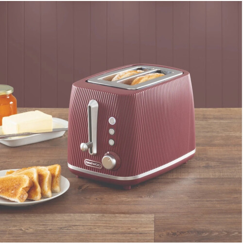 Daewoo Ruby Red Cascade 2 Slice Toaster SDA2778 2
