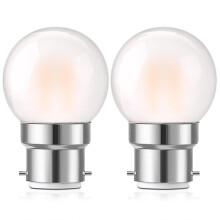 Century Light 1.5W Small B22 Bayonet Cap Low Wattage Led Bulb Equivalent 15 Watt, B22 G40 Low Power BC Golf Light Bulb, G40 Frosted, Warm White 2700K