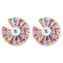 2400Pcs Ruota Misto 3D DIY Unghie Scintillanti Brillanti Strass Art Tips Decorazione