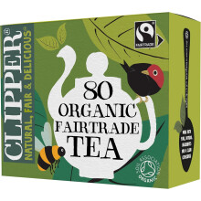Clipper Organic Everyday Fairtrade Teabags Black Tea Bags Natural Unbleac