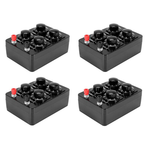 4X 0-9999 Ohm Simple Resistance Box Precision Variable Decade Resistor Teaching Instrument