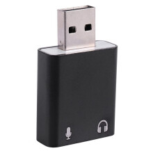 5X 7.1-Channel Aluminum Alloy USB Sound Card Computer External Sound Card USB7.1 Sound Card Analog Sound Card