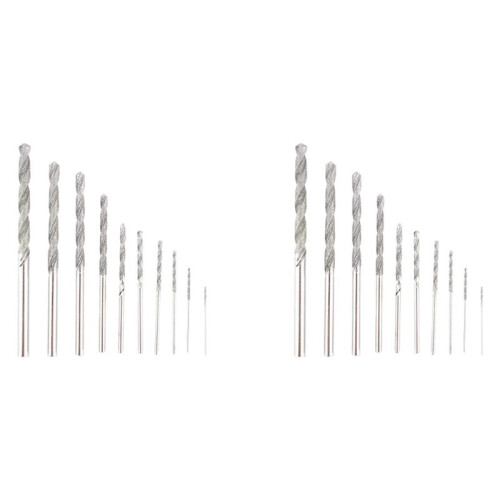 20 Pieces Diamond Drill Bits Set Twist Diamond Tip Drill Bit Heavy Duty  Diamond Drill Bit Set for Glass Tile