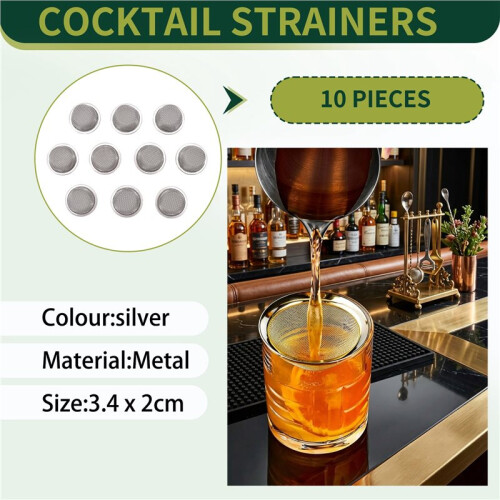 10Pcs Double Screen Filter Cocktail Smoker Screen  Mesh Bowl Screen Filter for Bourbon Whiskey Smoker 1