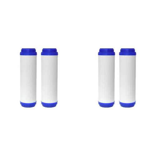 4x Water Purifier Filter 10 Inch Flat Mouth UDF Compressed Carbon Water Purifier Filter Elements Mesh Accessories