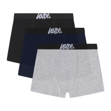 (5-6 Years, Multi) Hype - HYPE - 3er Pack Jungen Boxer Schwarz Grau Navy Unterwäsche