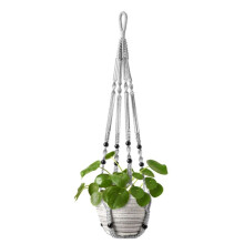 Handgemachter Makramee-Pflanzenhänger für Den Innenbereich, Hängender Pflanzkorb, Gewebtes Baumwollseil, Blumentopf, Gehäkelter Pflanzenhalter,