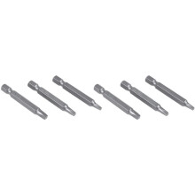 6Pcs 50mm 1/4 Inch Hex Square Bits Square Screwdriver Bits S2 Alloy Steel Magnetic Screwdriver Bits Set Hand Tools