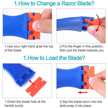 15PCS Plastic Blade Scrapers & 500 PCS 1.5 Inch Double Plastic Blades for Auto Window Tint Vinyl Tool