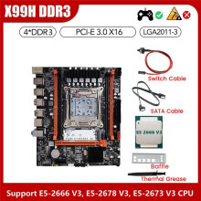 X99H Desktop Moederbord+E5 2666 V3 CPU+Thermisch Vet LGA2011-V3 B85 DDR3X4 ECC Slot M.2 NVME PCI-E 3.0 X16
