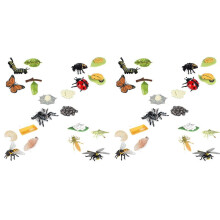 40X Life Cycle Figurines of Butterfly Spider Bee Ladybug Dragonfly, Plastic Insect Bug Figures Toy, for Kids