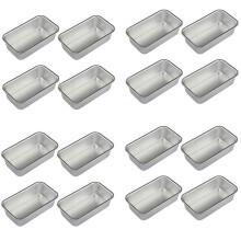 16 St Aluminiumlegeringslimpa Tenn Rektangulär Non-Stick BröDform BröD BröDformar Bakverktyg KöK Matsal Bartillbehör