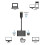 -Auf-VGA+HDTV-Konverter Computermonitor-Adapterkabel DP-Dockingstation Dual-Screen mit Display-Konverter 3