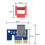 20 PZ PCI-E Riser Card Fermo Vertical Mount Locker PCIE 1X Solt Fermo per Mining BTC Riser per Scheda Video, Rosso 8