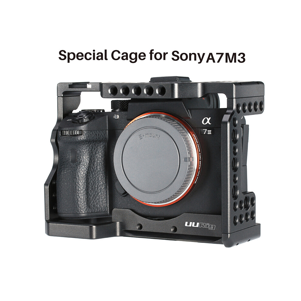 For Uurig Metal Camera Cage Cold Shoe Mount Protector For Sony A7iii A7r3 A7m3 Light 320997712510