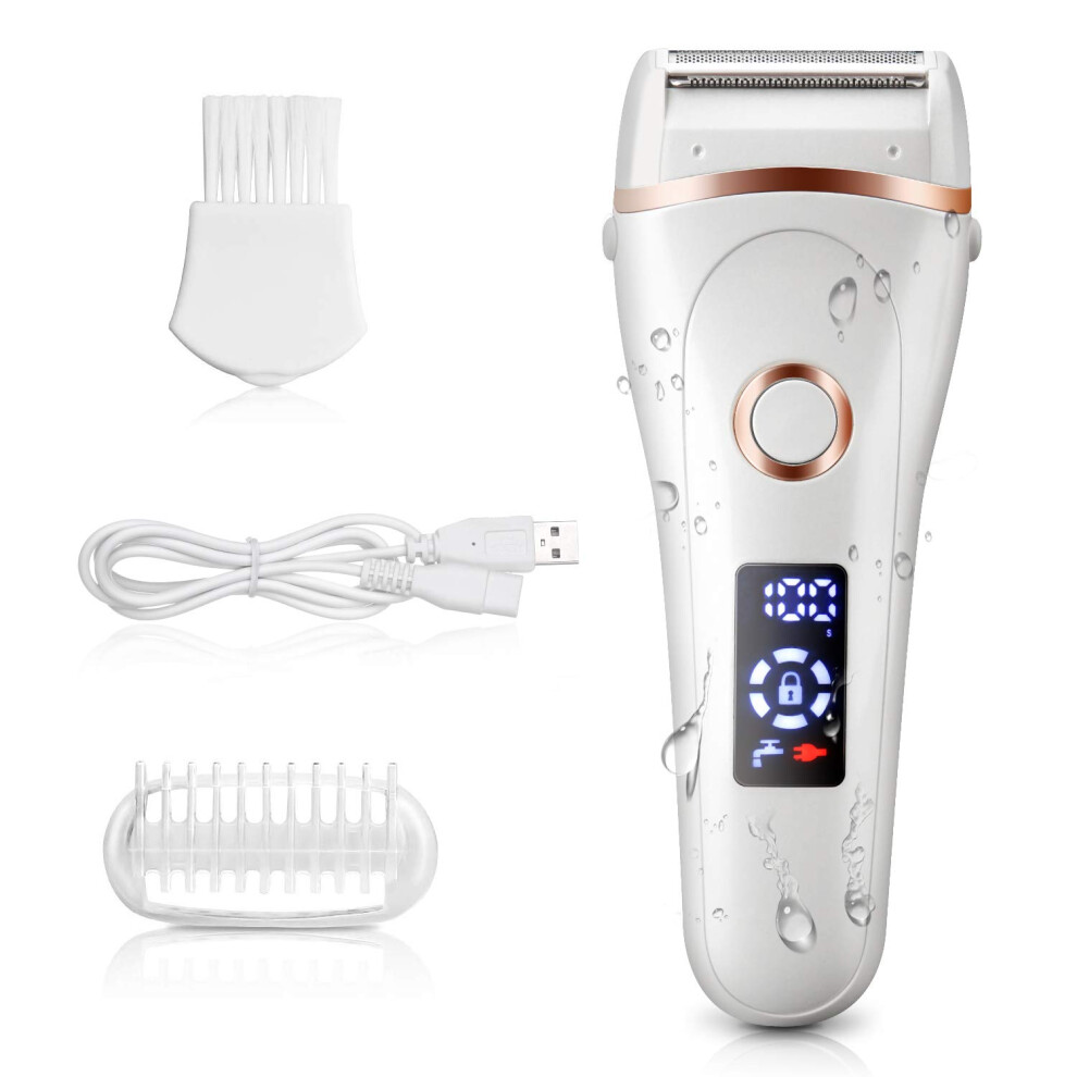 Electric Razor for Women Wet & Dry Rechargeable Cordless Painless Electric Shaver Body Hair Remover