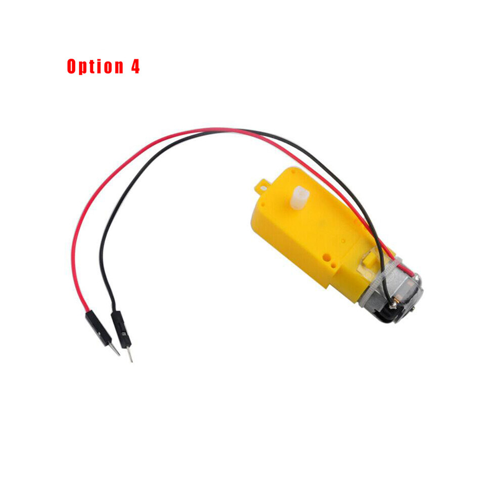 (Kit 4) Smart Car Robot Plastic Tire Tyre Wheel With Dc 3-6V Gearbox Motor Set For Arduino 123643804412