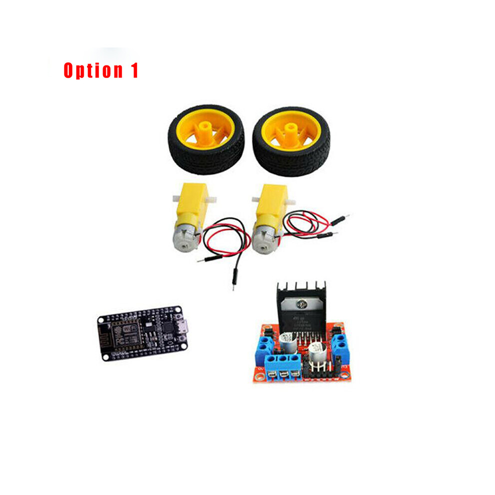 (Kit 1) Smart Car Robot Plastic Tire Tyre Wheel With Dc 3-6V Gearbox Motor Set For Arduino 320997712718