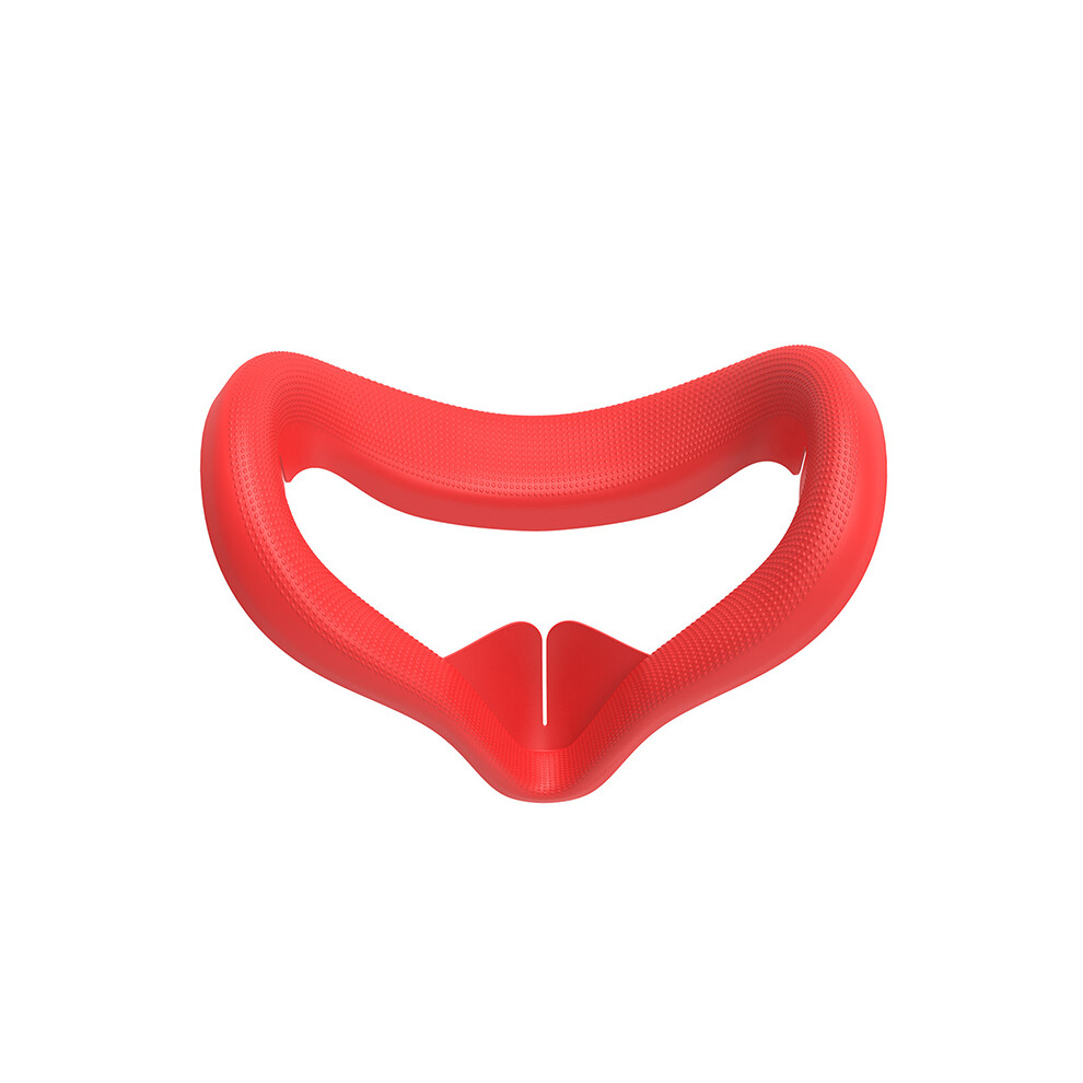 (Red) Silicone Eye Cover Soft Anti-Sweat Guard Eye Pad For Oculus Quest 2 VR Headset Glasses