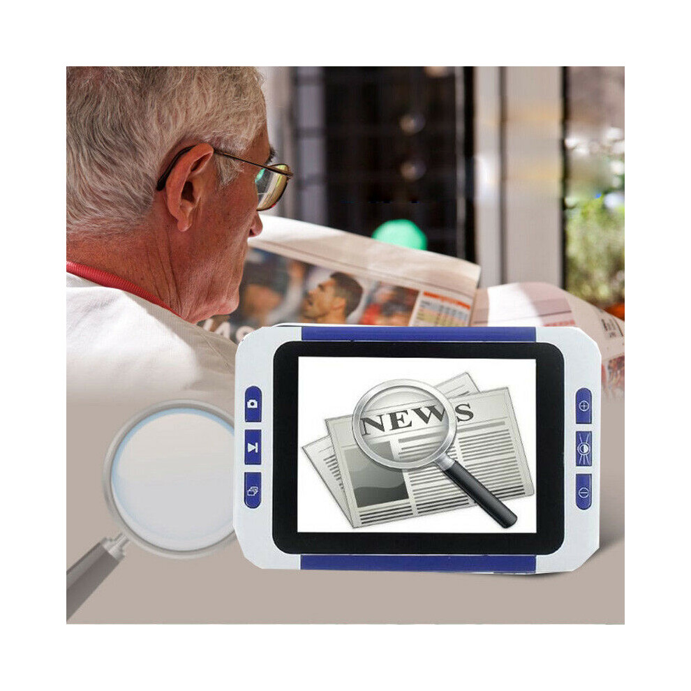 (Us Plug) 3.5" Lcd Screen Portable Low Vision Electronic Video Magnifier Reading Aid 2X-32X 320997713364