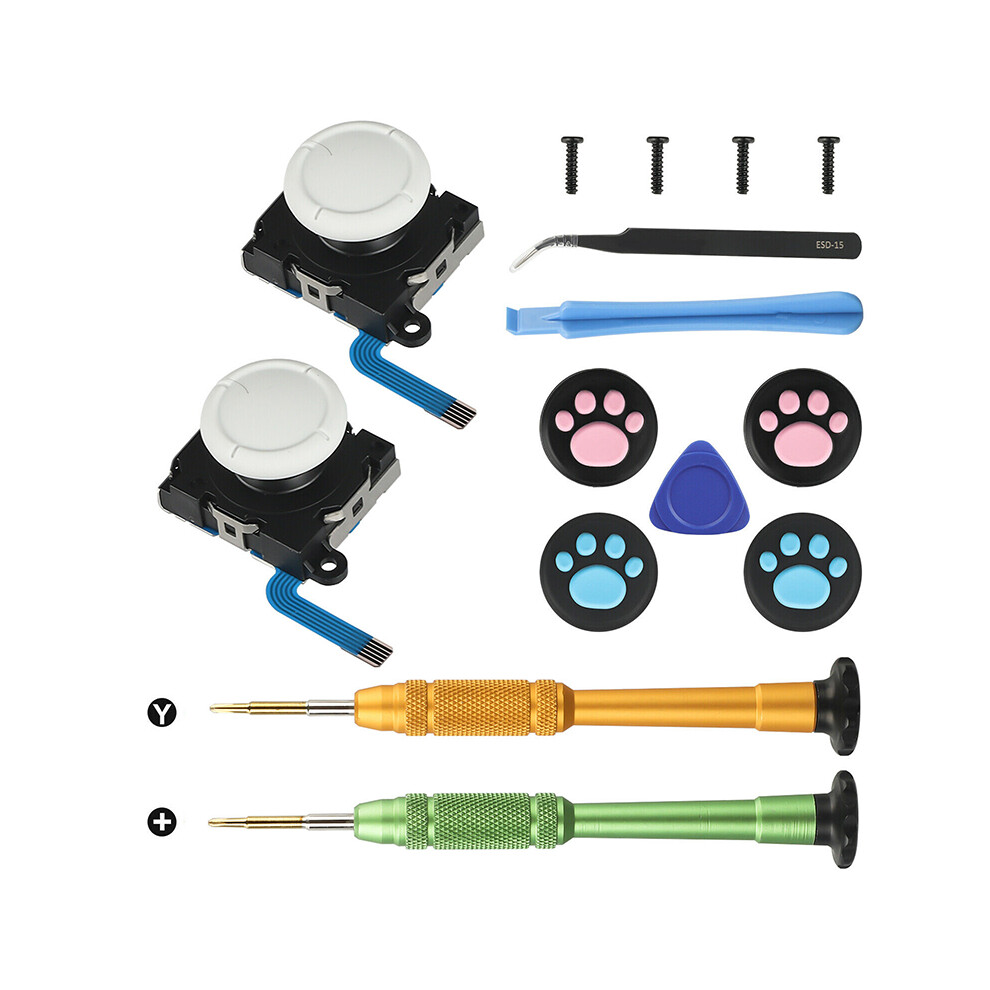 3D Replacement Left/Right Analog Joystick Thumb Sticks for Nintendo Switch Joy-Con Controller
