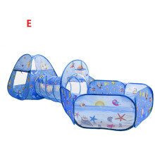 (E) Portable 3 In 1 Childrens Kids Baby Play Tent Tunnel Ball Pit Playhouse Pop Up