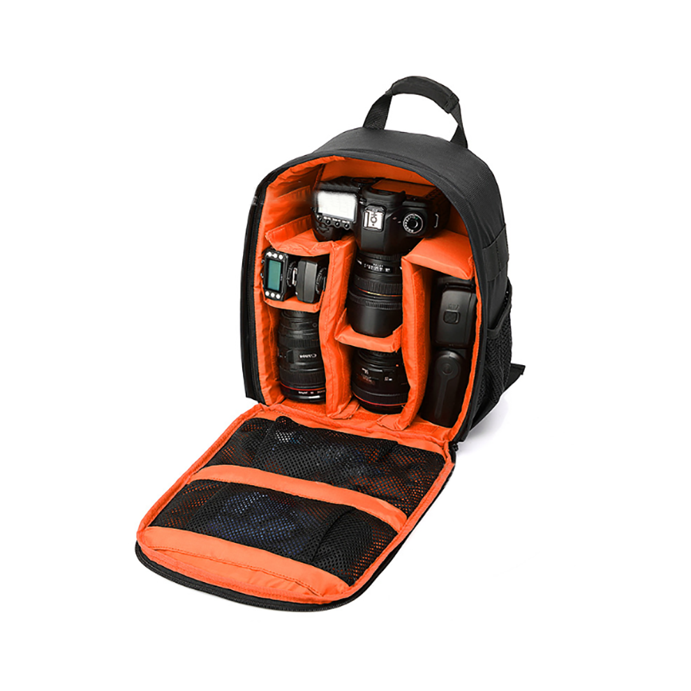 (Orange) Large Waterproof Backpack Storage Bag For Canon Nikon Sony Dslr & Mirrorless Camera Orange 320997714071