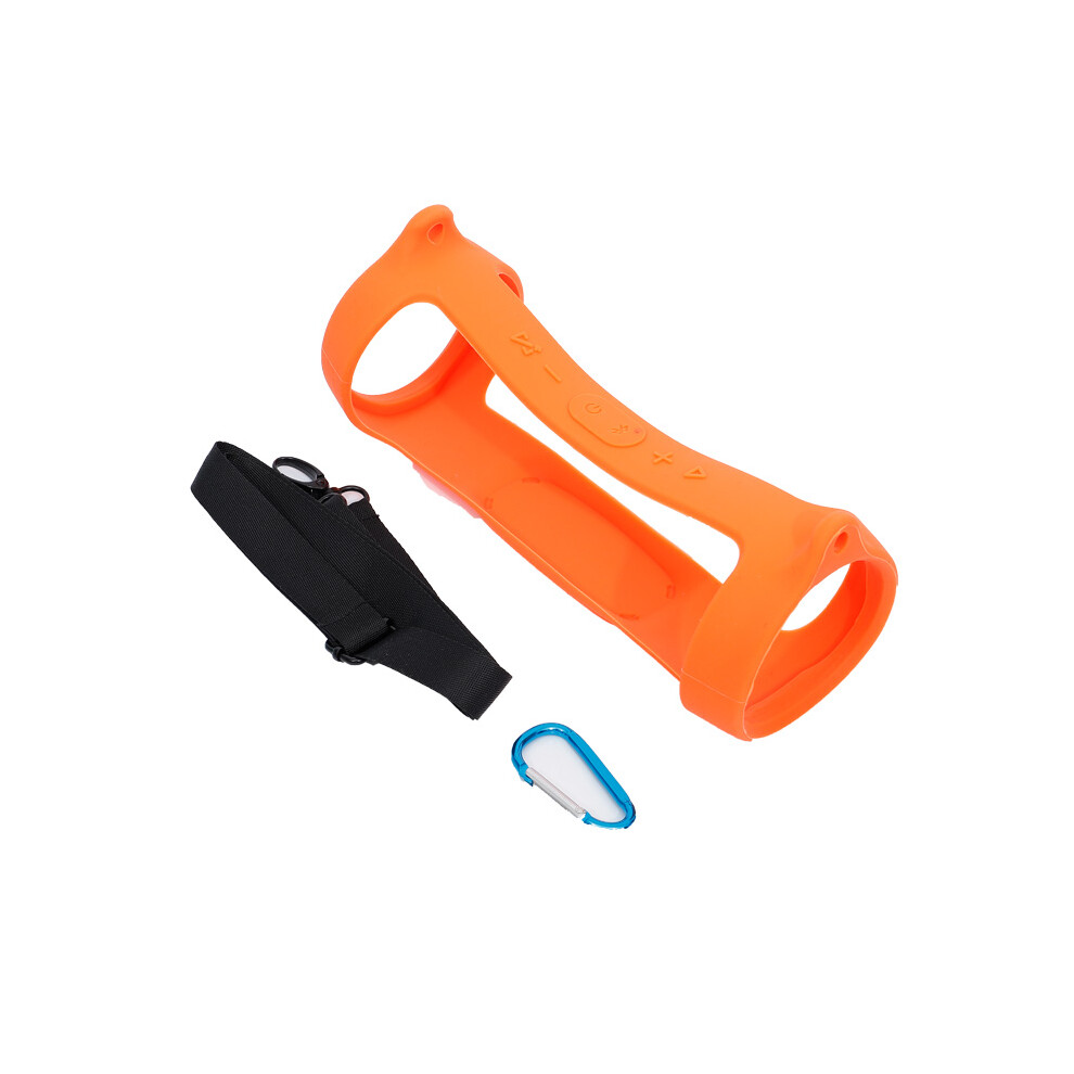 Orange (Orange) For Jbl Charge 4 Wireless Bluetooth Speaker Silicone Carry Case Cover With Strap